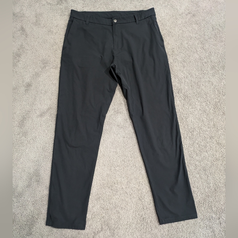 Lululemon Mens ABC Commission Pants Warpstreme Sz 36x32 Gray Stretch Casual